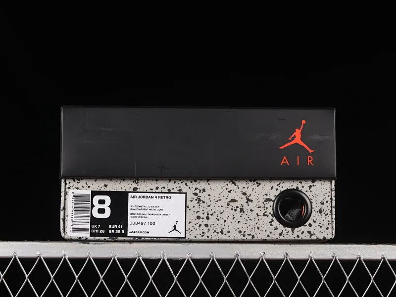 All Categories Air Jordan Jordan Series Basketball Shoes Air Jordan 4 Pure Original Version Air Jordan 4 Retro "PureMoney" AJ4 Joe 4 White Cat Full First Layer Authentic Standard 308497-100